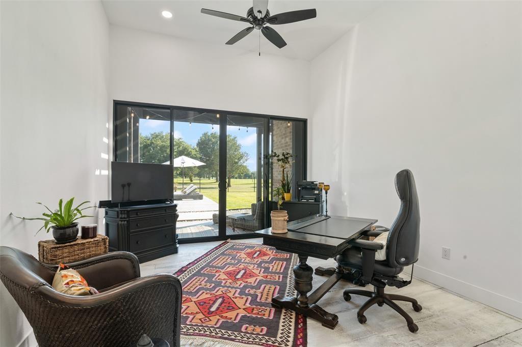 255 Private Road 5941 Emory, TX 75440 - Photo 17 of 39 Office area featuring light hardwood / wood-style flooring and ceiling fan