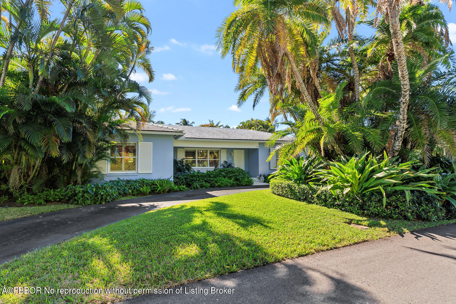 a view of a house with a garden