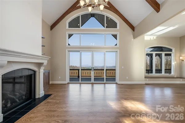 a view of livingroom with furniture and fireplace