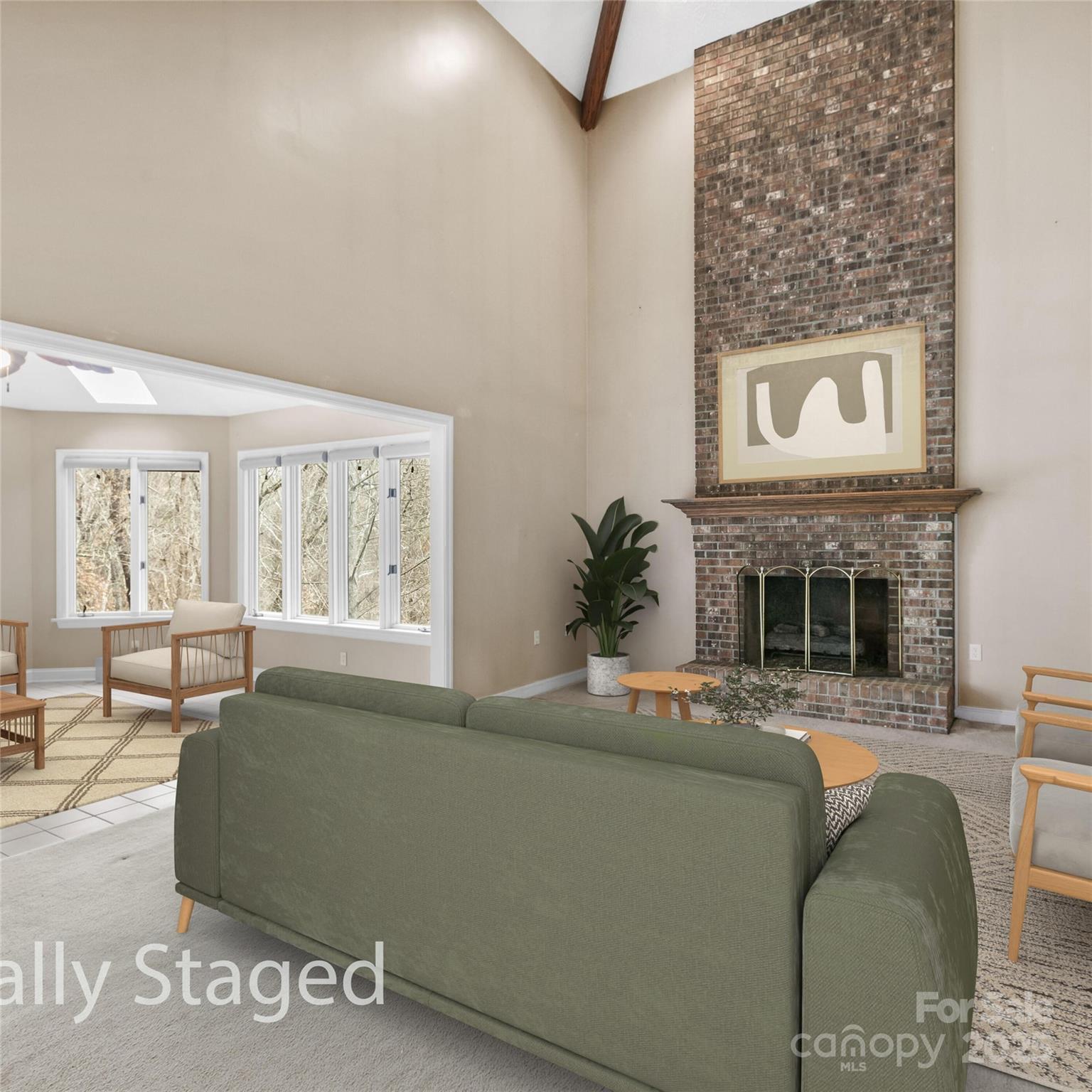 2 Sun Up Lane Candler, NC 28715 - Photo 18 of 30 a living room with furniture window and a fireplace