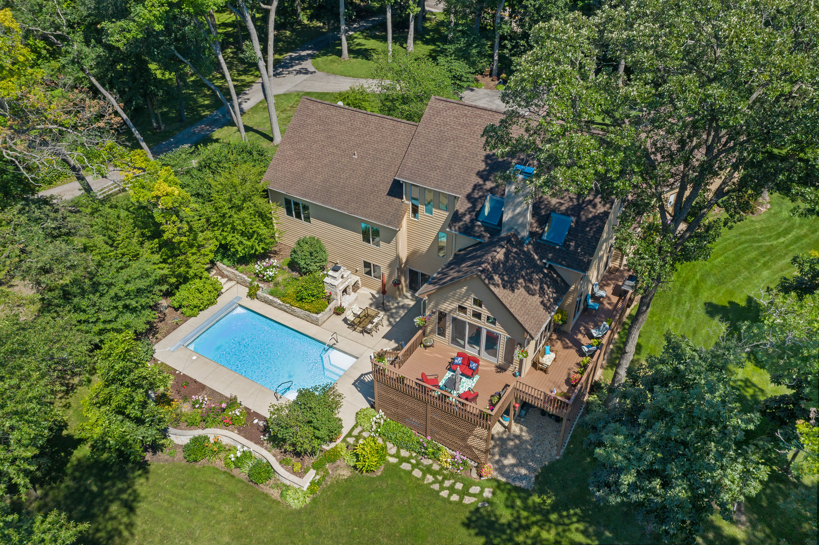 3S546 Finley Road Sugar Grove, IL 60554 - Photo 3 of 60 an aerial view of a house with outdoor space
