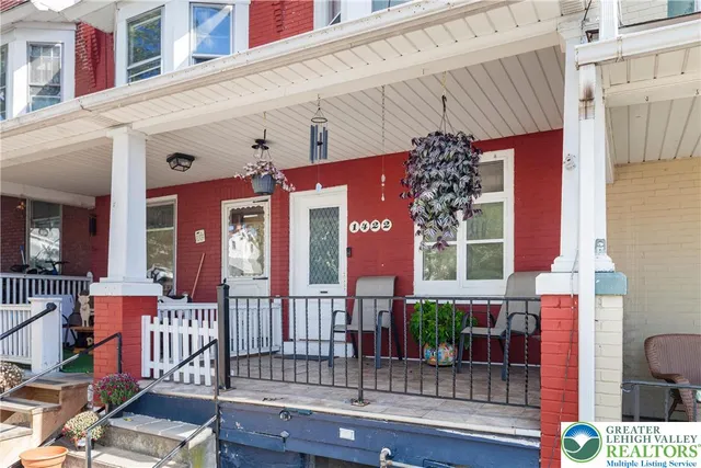 a front view of a building