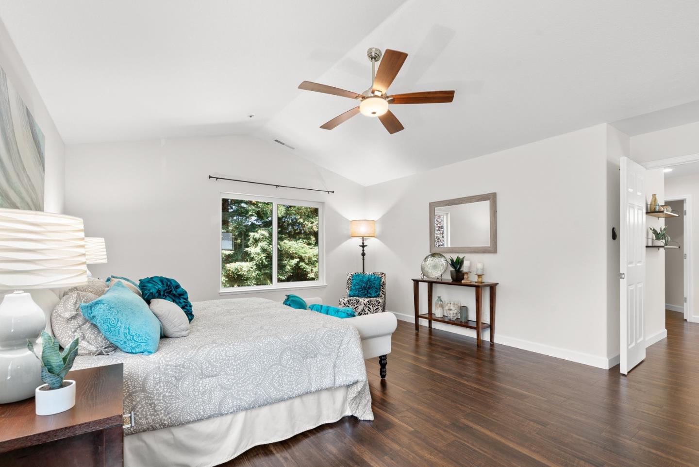 205 Sidesaddle Circle Scotts Valley, CA 95066 - Photo 29 of 57 a bedroom with a bed dresser and a window