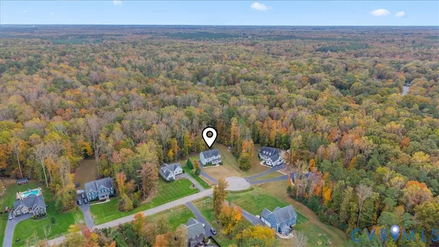 an aerial view of multiple house