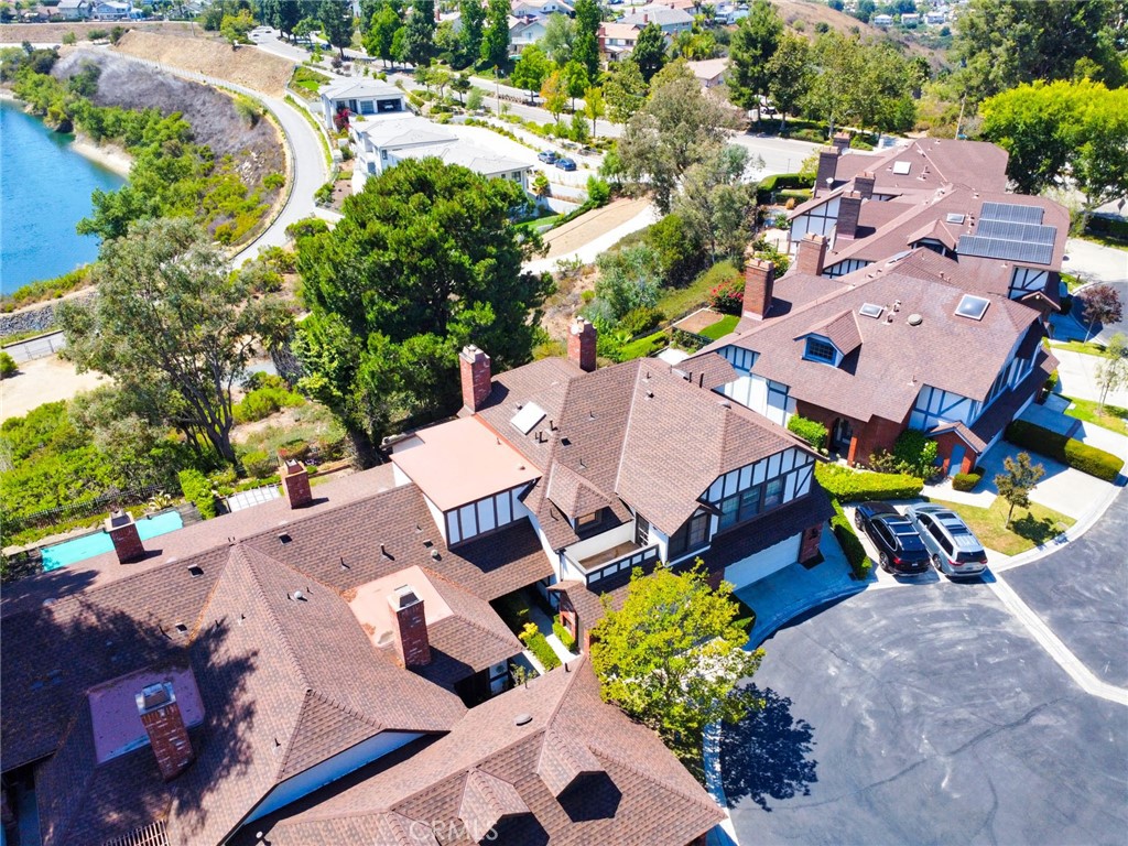 950 South Rim Crest Drive Anaheim Hills, CA 92807 - Photo 37 of 40 an aerial view of a house with a garden