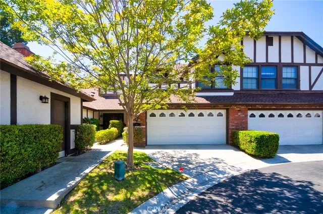 a view of a bench in a garden