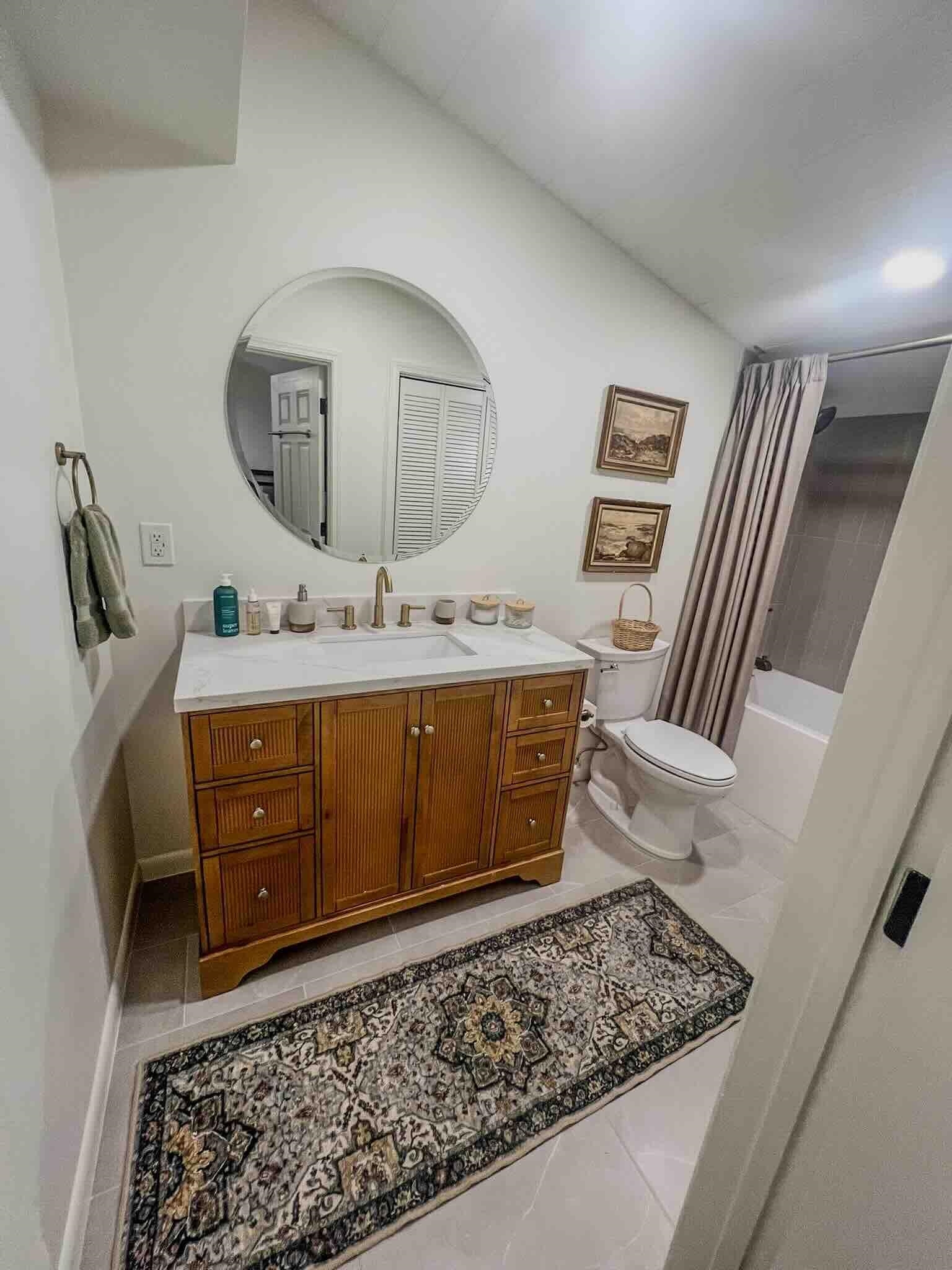 2578 Elmore Park Road Bartlett, TN 38134 - Photo 17 of 24 a bathroom with a sink a mirror and a toilet