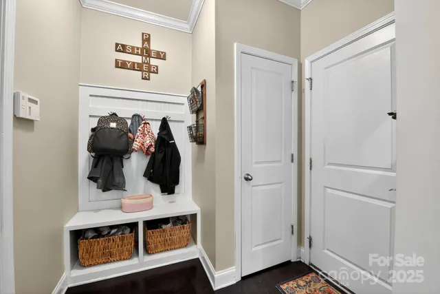 a view of a closet area