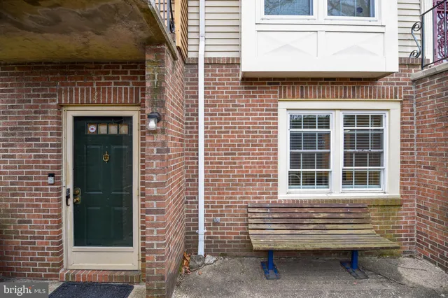 a front view of a house with a window