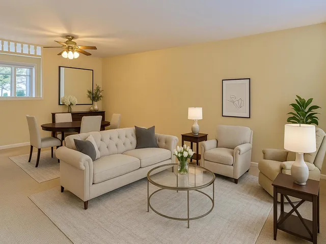 a view of a hallway with an empty room