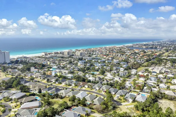 a view of yard with ocean view