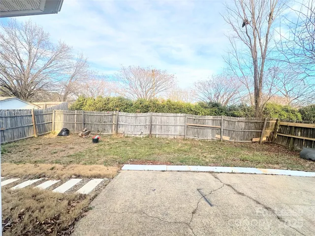 a view of backyard with green space