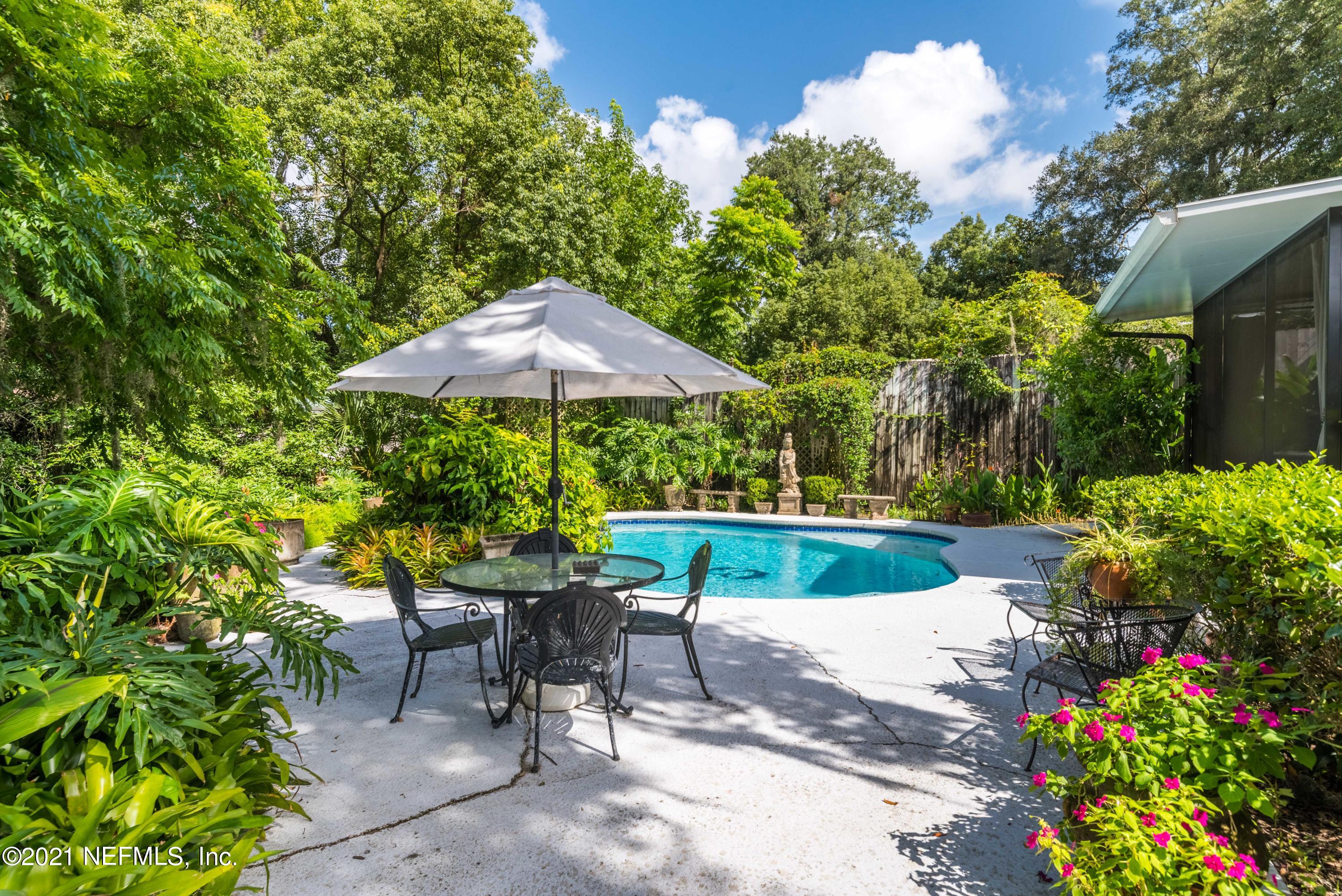 6514 Colgate Road Jacksonville, FL 32217 - Photo 26 of 31 a view of backyard with seating space and trees
