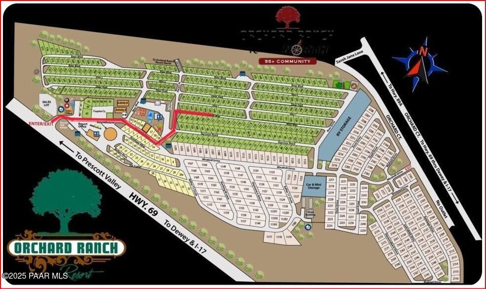 11250 East State Rte 69, Unit 110 Prescott Valley, AZ 86314 - Photo 33 of 44 Orchard Ranch Map