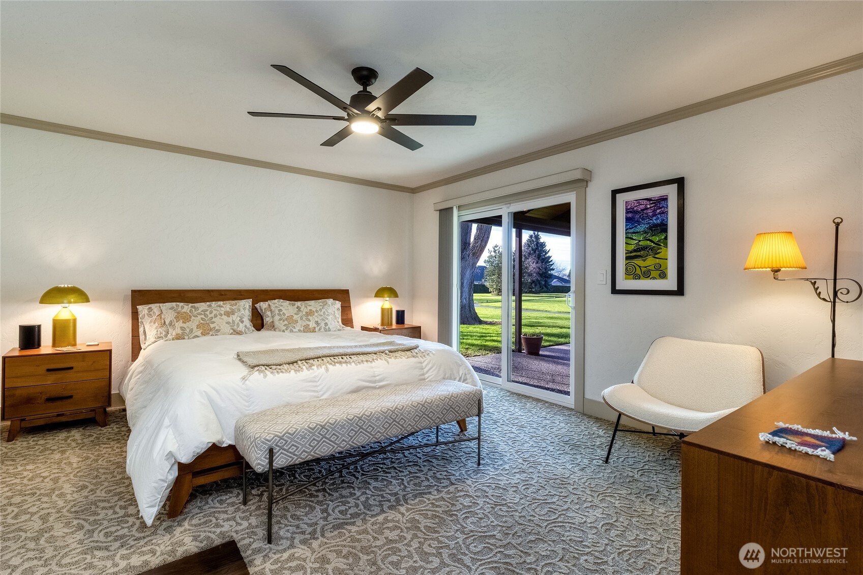 619 Country Club Road Walla Walla, WA 99362 - Photo 21 of 33 a bedroom with a bed a couch and a window