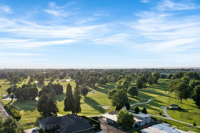 an aerial view of a city