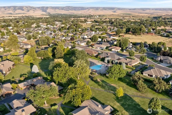 an aerial view of multiple house