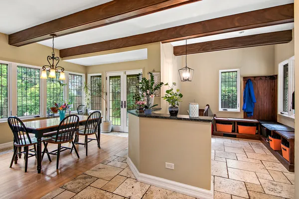 a room with furniture and window