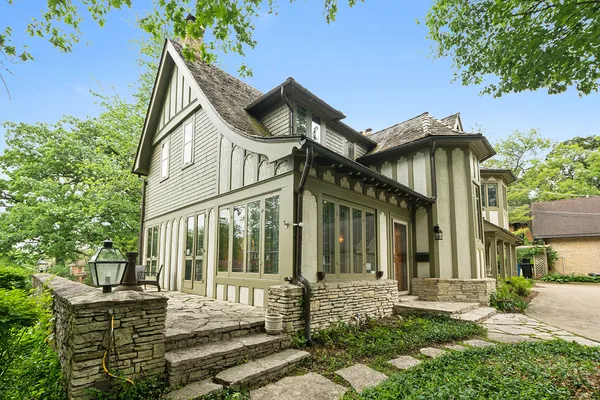 a front view of a house having yard