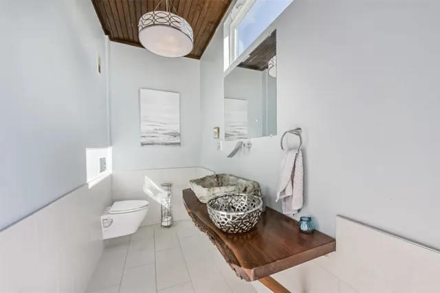 a view of a balcony with swimming pool