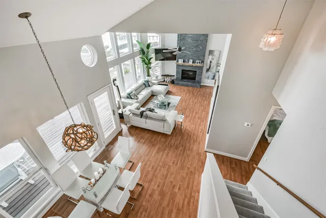a swimming pool view with a lake view