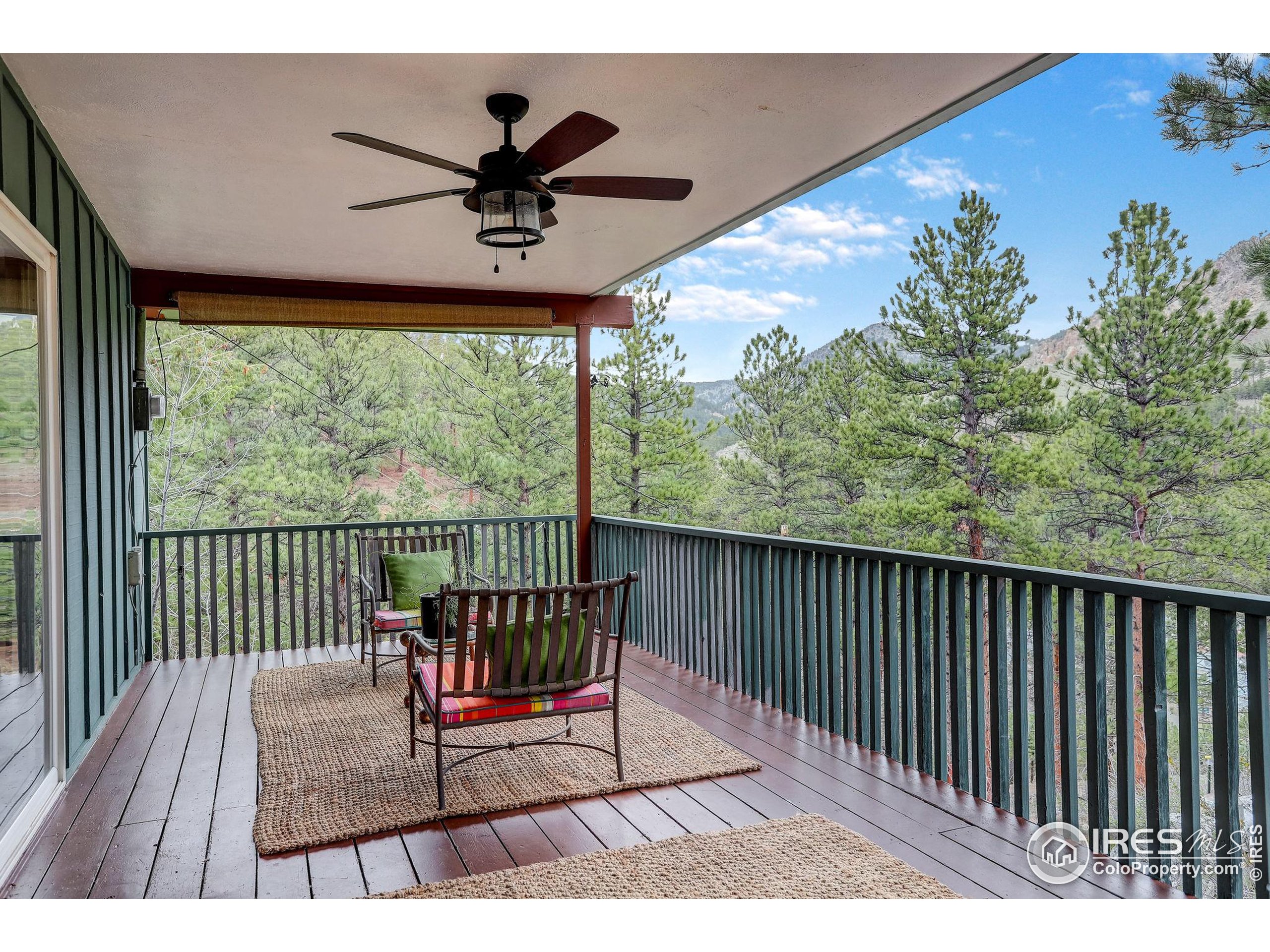 4 Porphyry View Jamestown, CO 80455 - Photo 9 of 36 a balcony with wooden floor and a potted plant