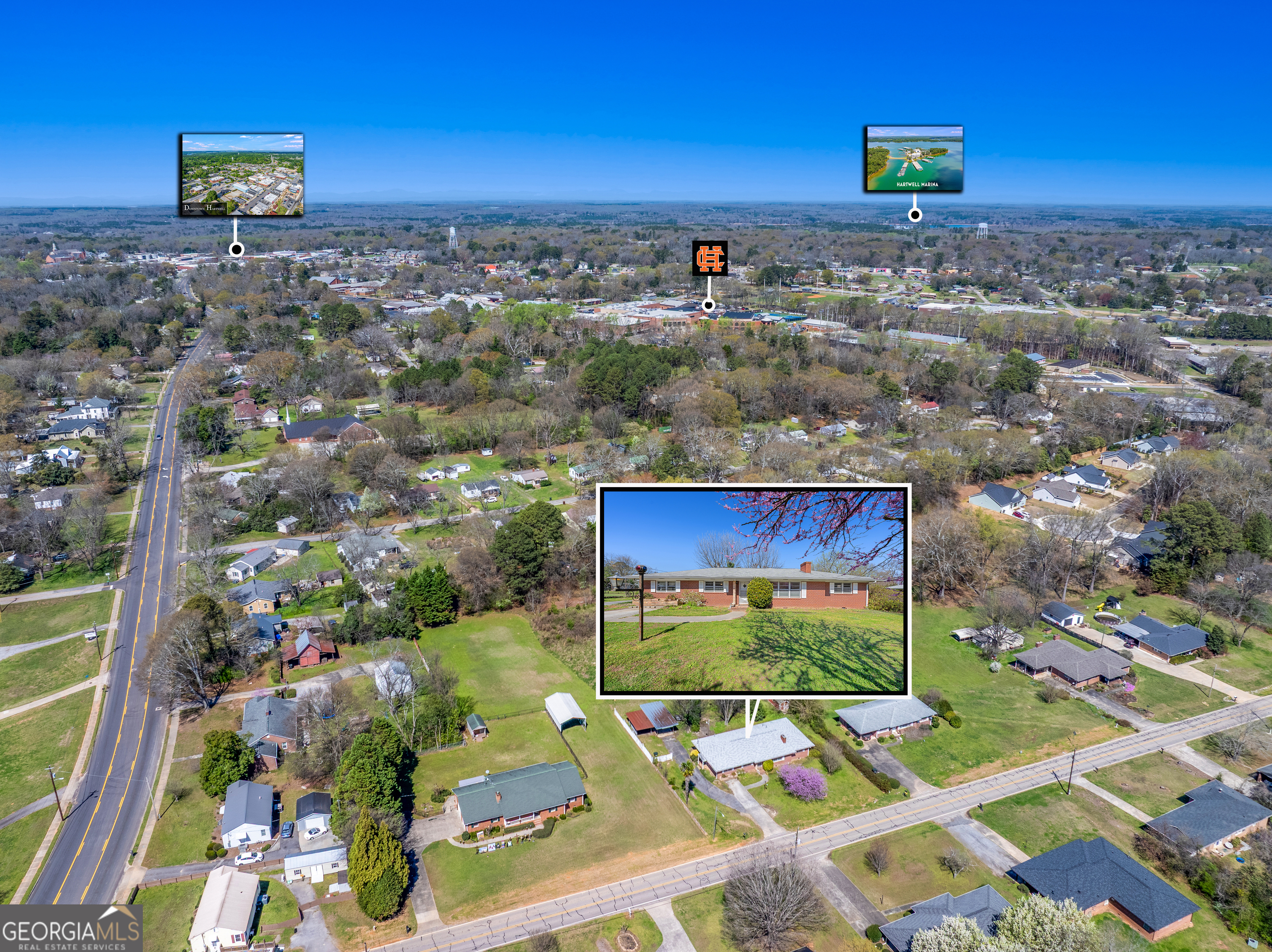 868 Fairview Street Hartwell, GA 30643 - Photo 34 of 42 an aerial view of multiple house