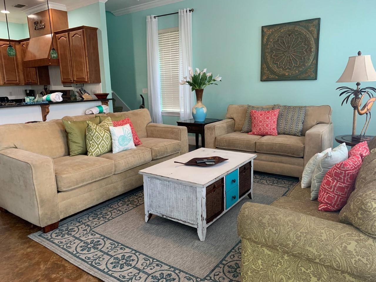 4554 Biscayne Way Destin, FL 32541 - Photo 5 of 33 a living room with furniture and a rug