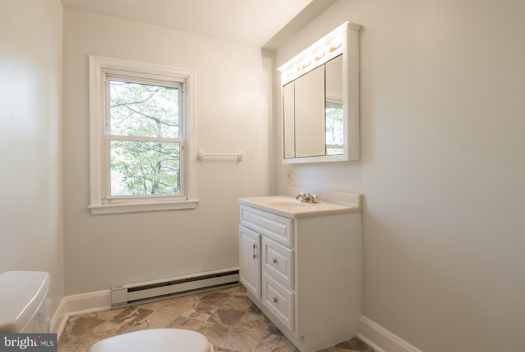 1206 Culvert Road Baltimore, MD 21286 - Photo 19 of 46 1st Floor Bathroom w/White Wood Vanity