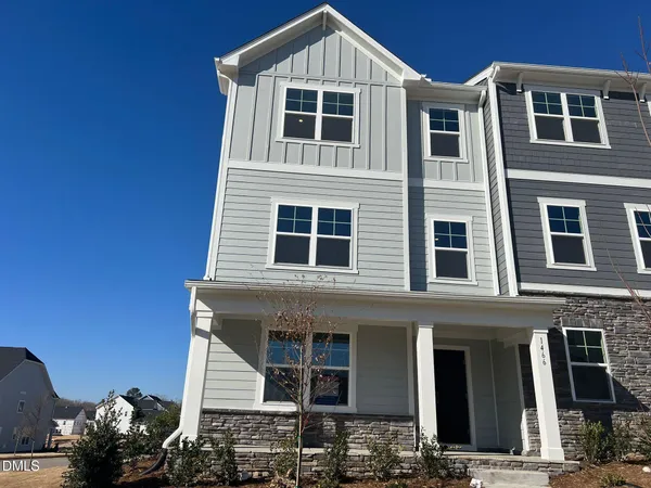 a front view of a house