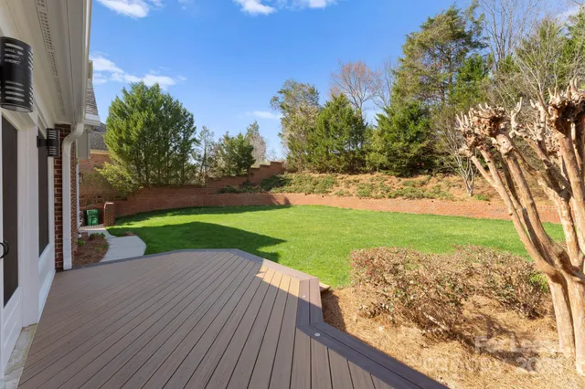 a view of a porch with a yard