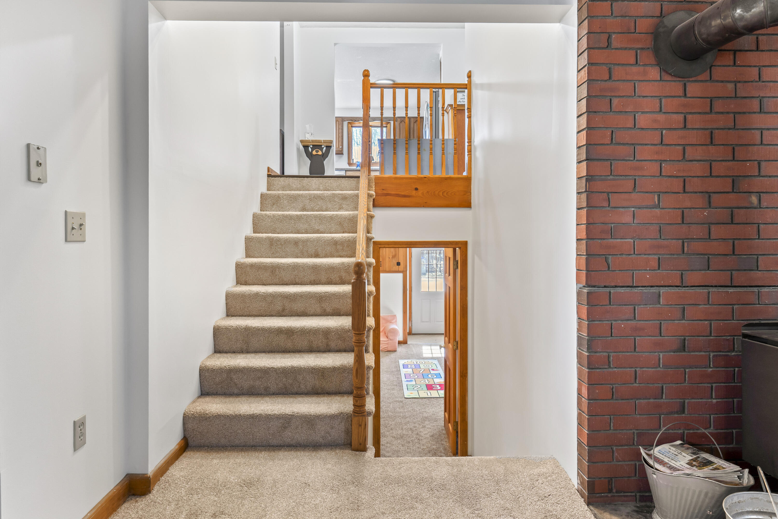 1072 Middle Road Woolwich, ME 04579 - Photo 18 of 59 Stairs up to the kitchen