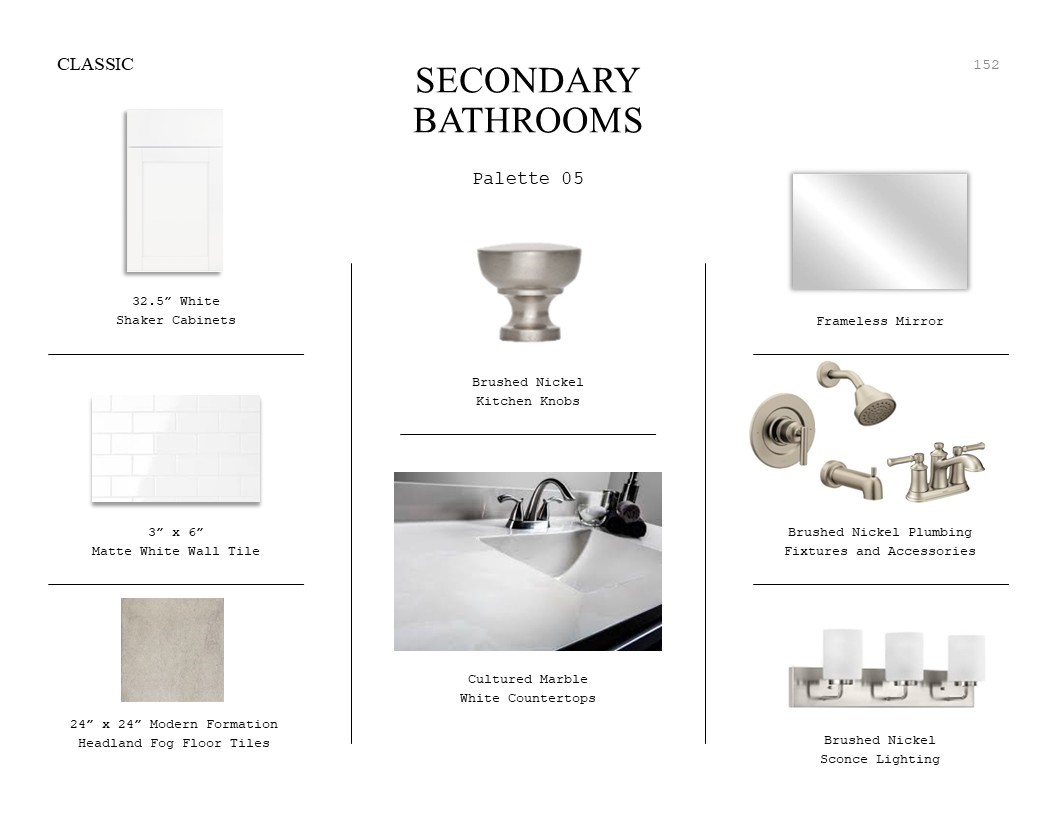5802 Chamberlain Crossing Rosenberg, TX 77471 - Photo 22 of 37 Classic Look Palette 5: Secondary Bathrooms Selection Sheet (*Artist rendering used for illustration purposes only.)