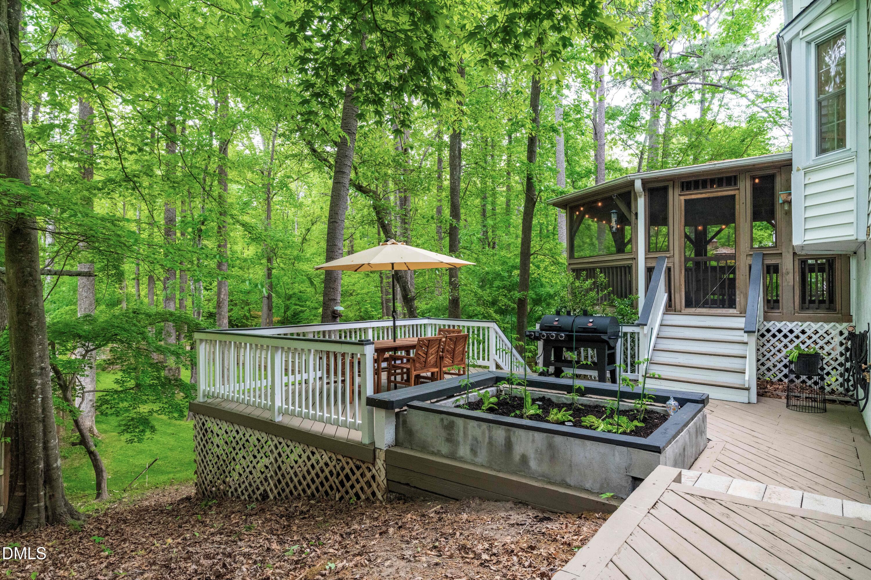 1109 Theresa Court Raleigh, NC 27615 - Photo 31 of 39 a view of a deck with furniture and a yard