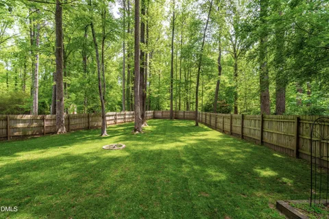 a view of a backyard with a trees