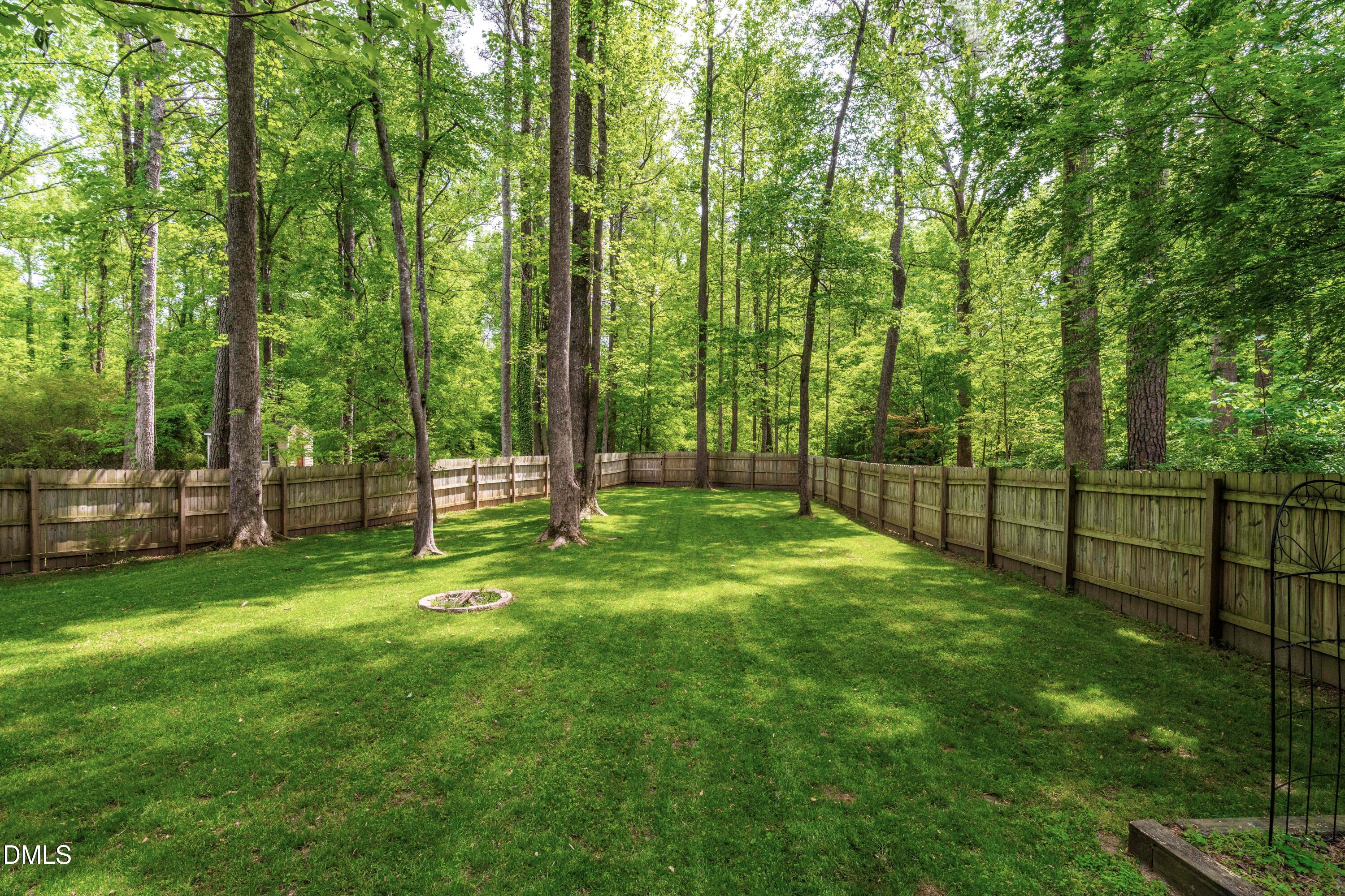 1109 Theresa Court Raleigh, NC 27615 - Photo 34 of 39 a view of a backyard with a trees