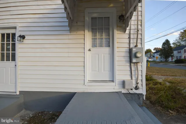 a view of a door of the house