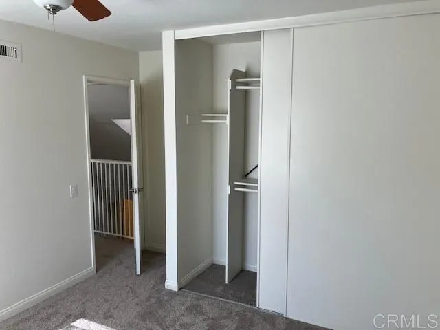 a view of a room with closet area