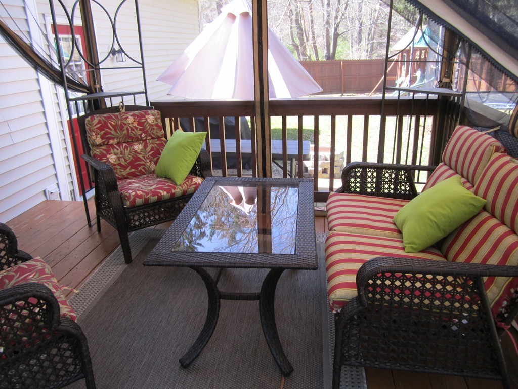 3 A Oakham Road North Brookfield, MA 01535 - Photo 25 of 26 a view of a chairs and table in the balcony