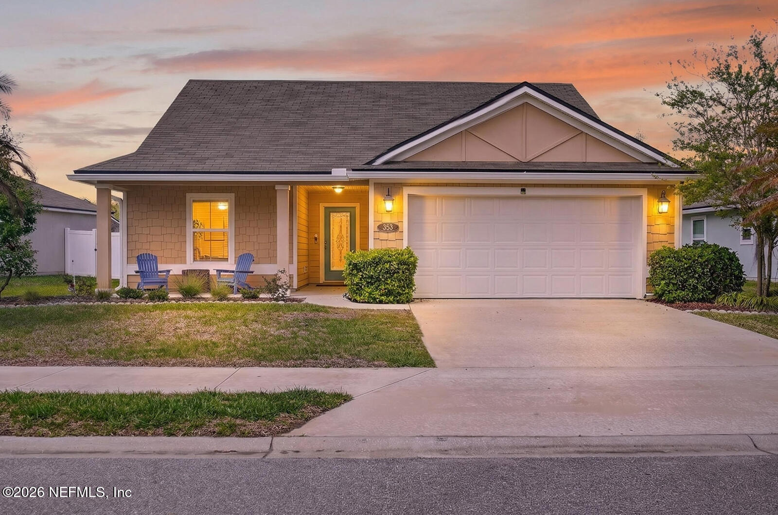 353 Green Turtle Lane St. Augustine, FL 32086 - Photo 2 of 48 a front view of house with yard