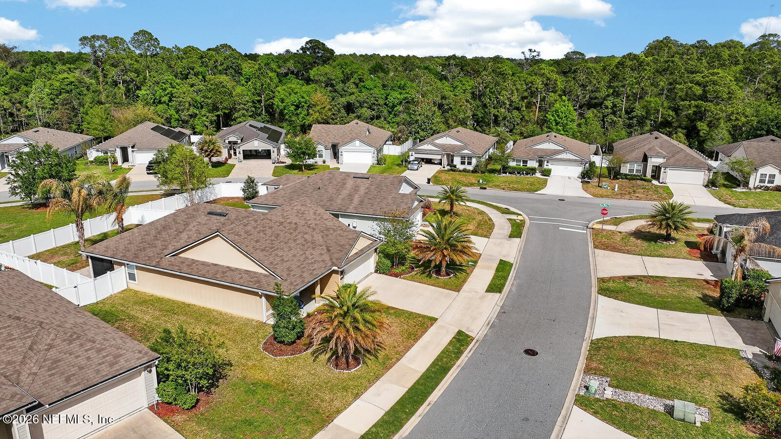 353 Green Turtle Lane St. Augustine, FL 32086 - Photo 43 of 48 an aerial view of multiple houses with yard