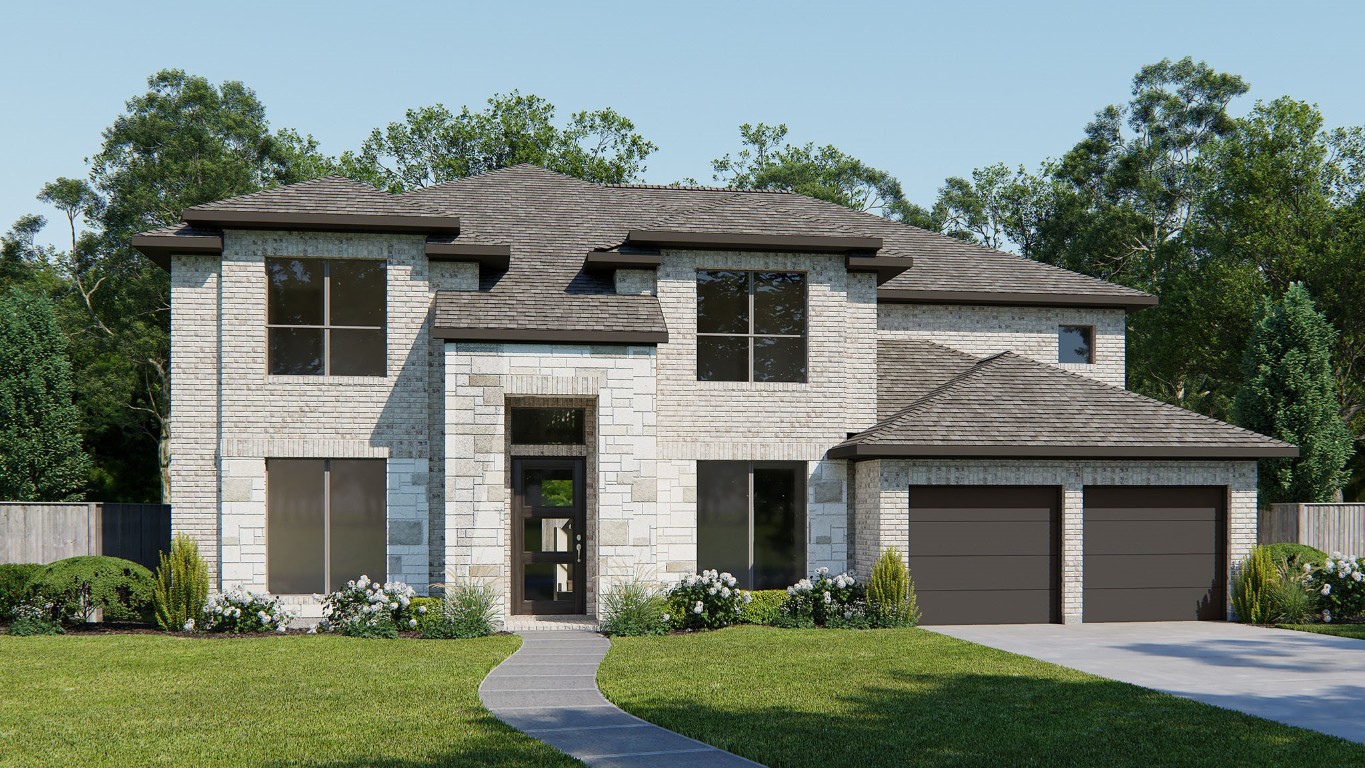 6343 King Ranch Loop Manvel, TX 77578 - Photo 1 of 8 a front view of a house with a yard and trees