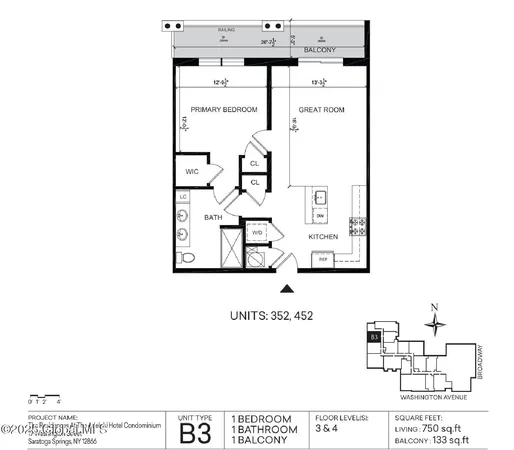 $1,025,000 | 19 Washington Street, Unit 452 B3, Saratoga Springs, NY 12866