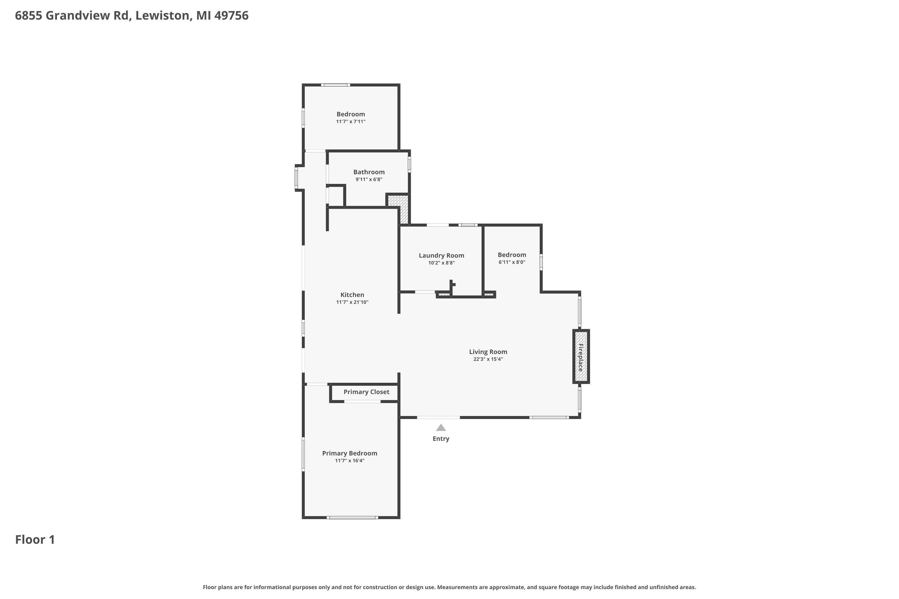 6855 Grandview Road Lewiston, MI 49756 - Photo 42 of 42 Floor Plan