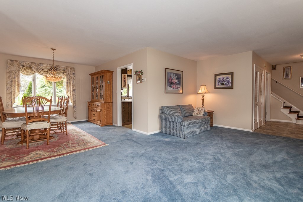 Open Living Room, Dining Room and Foyer.