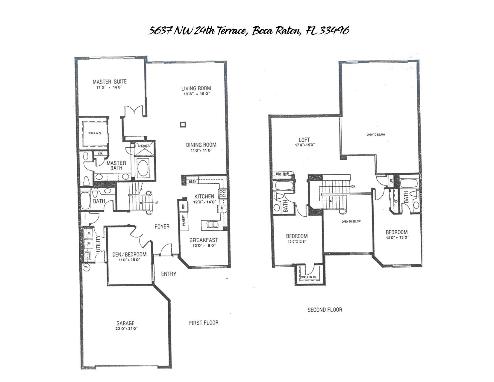 5637 Northwest 24th Terrace Boca Raton, FL 33496 - Photo 28 of 28 Floorplan