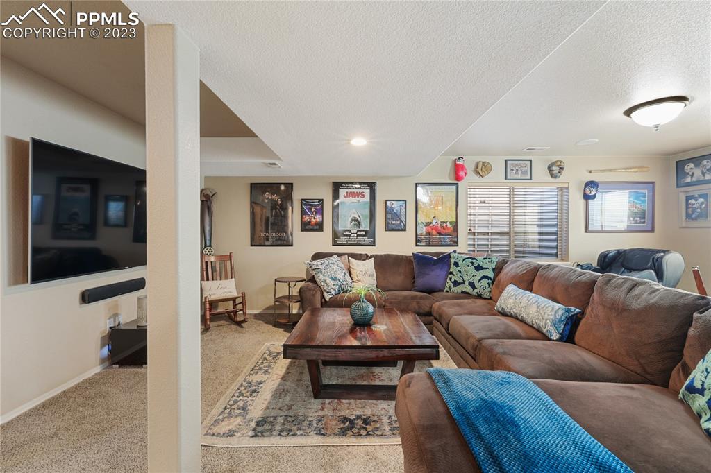 6435 Coyote Ridge Court Colorado Springs, CO 80923 - Photo 33 of 50 a living room with furniture and a rug