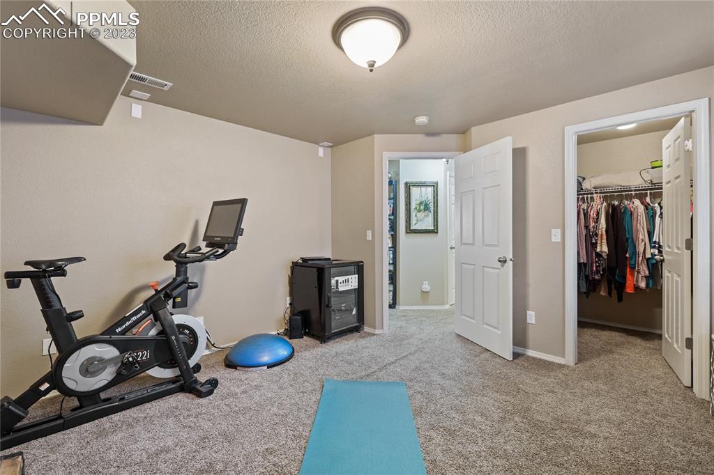 6435 Coyote Ridge Court Colorado Springs, CO 80923 - Photo 41 of 50 a view of a room with gym equipment