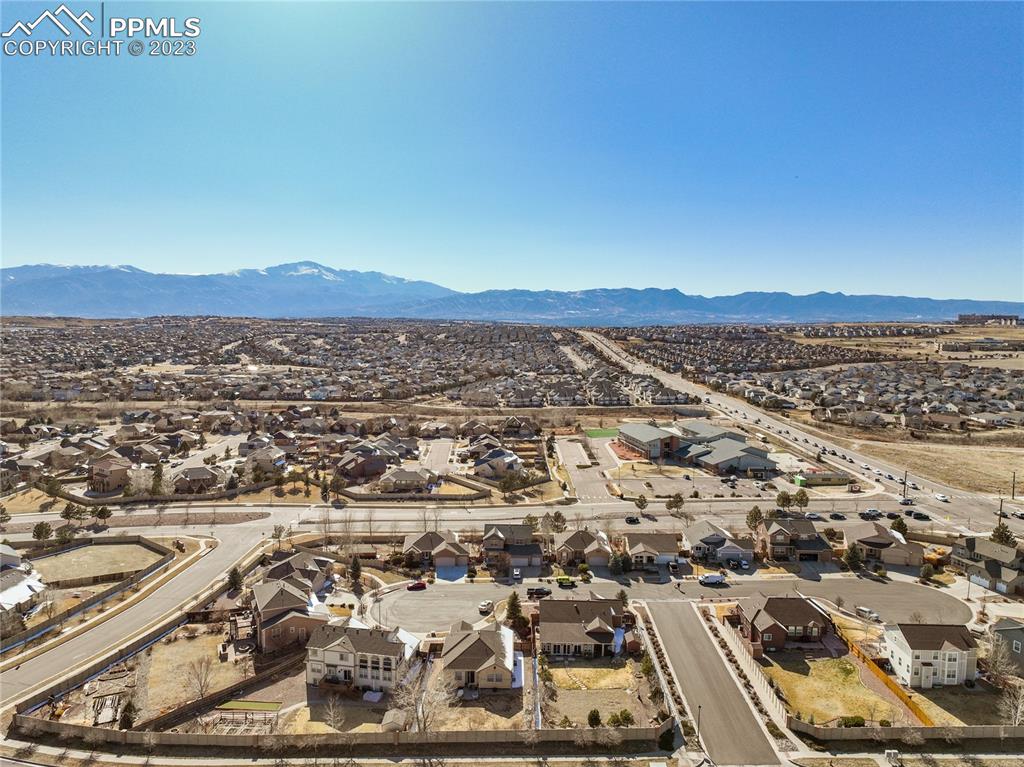6435 Coyote Ridge Court Colorado Springs, CO 80923 - Photo 50 of 50 an aerial view of residential houses with outdoor space