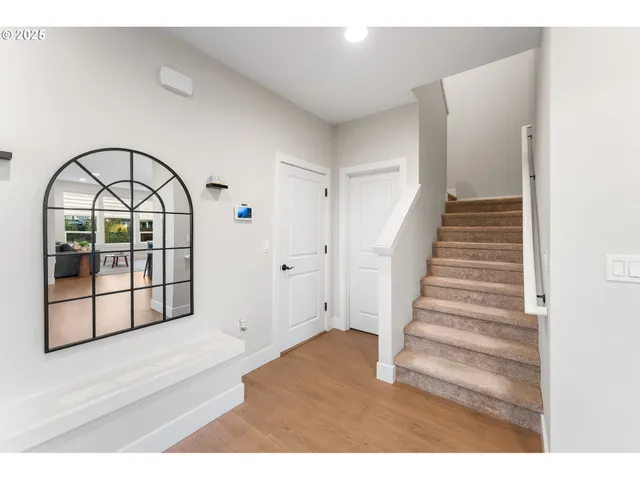 a view of an entryway with staircase